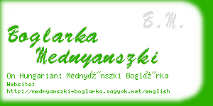 boglarka mednyanszki business card